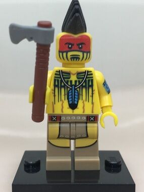 LEGO Series 10 "Tomahawk Warrior" col149 With stand and accessories.